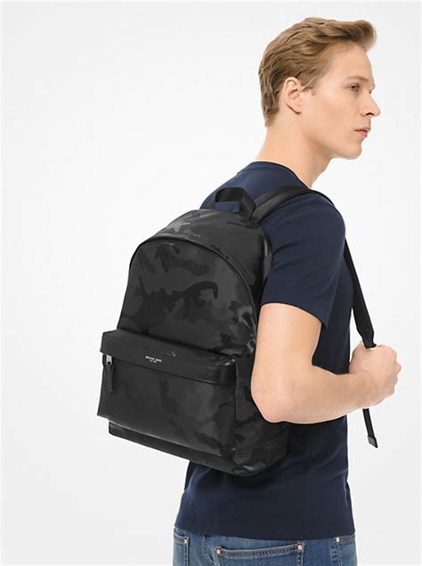 Kent Camouflage Nylon Jacquard Backpack 